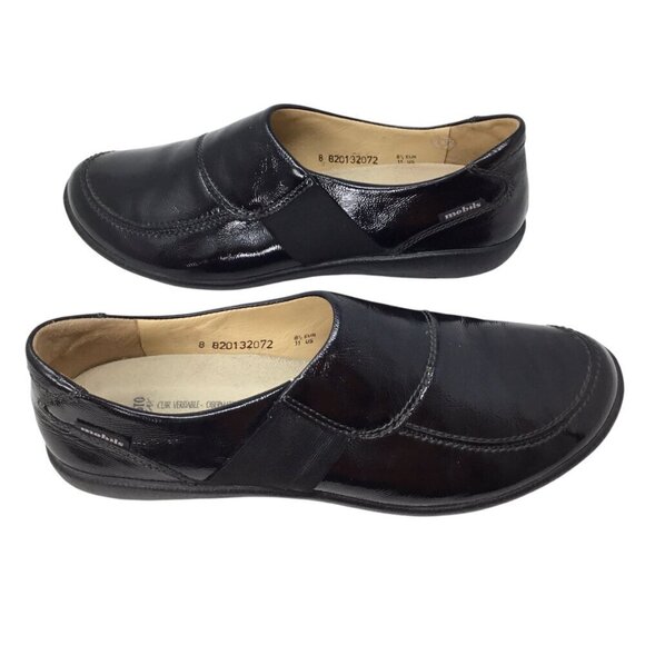 Mephisto Mobils Air Relax Shiny Black Leather Comfort Shoes Sz 11 Slip On Loafer - Picture 2 of 8